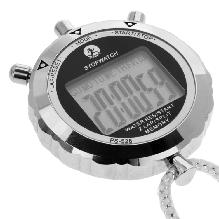 PS528 Metal Stopwatch Professional Chronograph Handheld Digital LCD Sports Counter Timer with Strap - Outdoor & Sports by buy2fix | Online Shopping UK | buy2fix