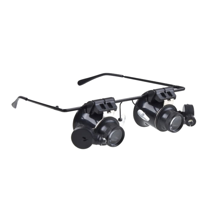 20X Glasses Type Watch Repair Loupe Magnifier with LED Light(Black) - Consumer Electronics by buy2fix | Online Shopping UK | buy2fix