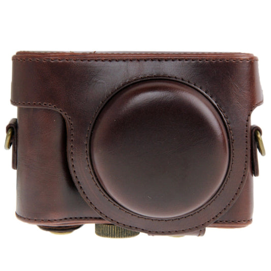 Leather Camera Case Bag for Sony HX50 (Coffee) - Camera Accessories by buy2fix | Online Shopping UK | buy2fix