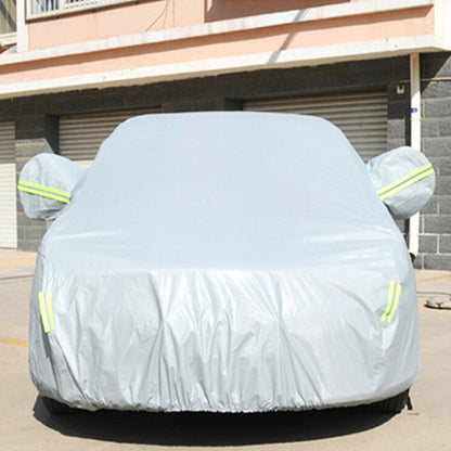 PEVA Anti-Dust Waterproof Sunproof Sedan Car Cover with Warning Strips, Fits Cars up to 4.9m(191 inch) in Length - PE Material by buy2fix | Online Shopping UK | buy2fix