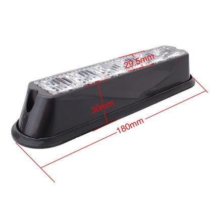 18W 1080LM 6-LED White + Blue Light Wired Car Flashing Warning Signal Lamp, DC 12-24V, Wire Length: 90cm - In Car by buy2fix | Online Shopping UK | buy2fix