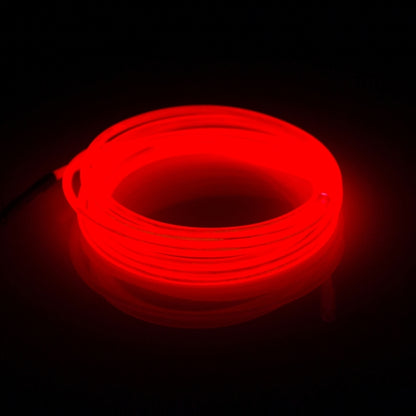 EL Cold Red Light Waterproof Round Flexible Car Strip Light with Driver for Car Decoration, Length: 2m(Red) - Atmosphere lights by buy2fix | Online Shopping UK | buy2fix