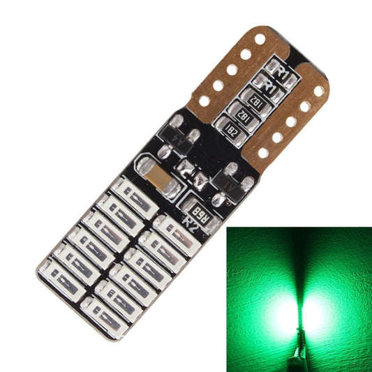 2 PCS T10 4.8W 720LM Green Light 24 SMD 4014 LED Error-Free Canbus Car Clearance Lights Lamp, DC 12V - In Car by buy2fix | Online Shopping UK | buy2fix