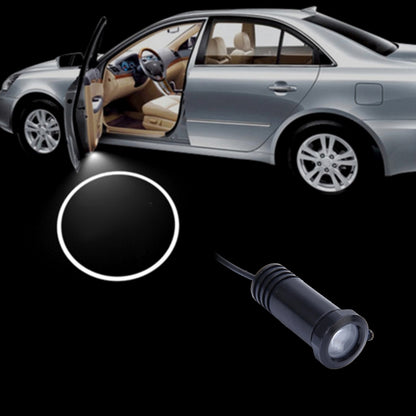 Car Door LED Laser Welcome Decorative Light, LED Laser for Audi Logo (Pair)(Black) - Door Lights by buy2fix | Online Shopping UK | buy2fix