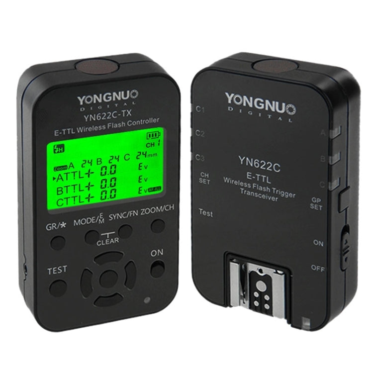 YONGNUO YN622C-KIT E-TTL Wireless Flash Trigger Controller + Transceiver Kit for Canon Camera - Camera Accessories by YONGNUO | Online Shopping UK | buy2fix