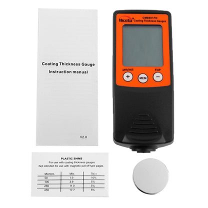 NICETY Coating Thickness Gauge for Measurement of Non-magnetic Coatings on Ferromagnetic Substrates and Electrically Non-conductive Coating on Non-ferrous Metals (CM8801FN) - Consumer Electronics by buy2fix | Online Shopping UK | buy2fix