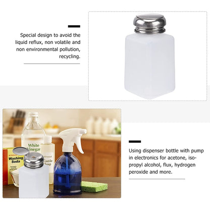 250ml Push Down Alcohol and Liquid Container Bottle(White) - Others by buy2fix | Online Shopping UK | buy2fix