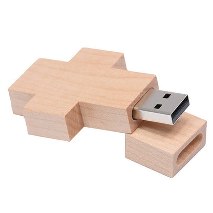 8 GB Wood Cross Style USB Flash Disk - Computer & Networking by buy2fix | Online Shopping UK | buy2fix