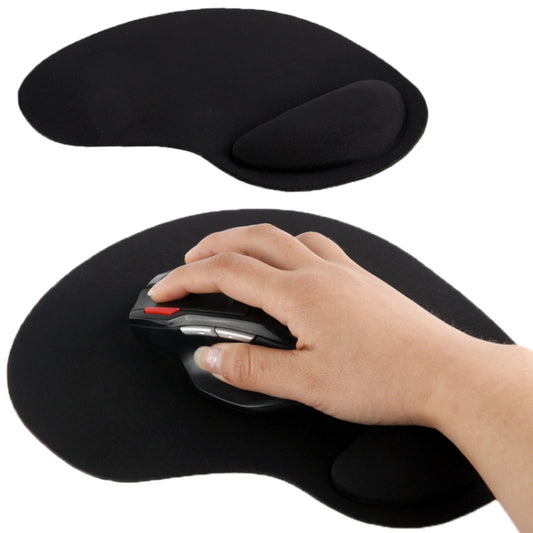 Ultra Slim Rubber Bottom & Cloth Sponge Wrist Supporter Mouse Pad(Black) - Mouse Pads by buy2fix | Online Shopping UK | buy2fix