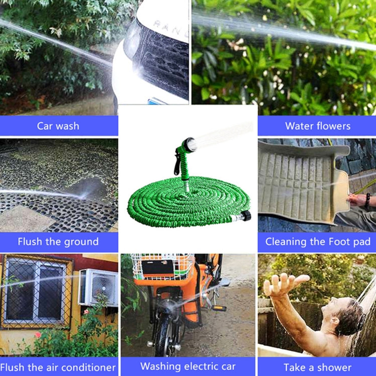 2.5m -7.5m Telescopic Pipe Expandable Magic Flexible Garden Watering Hose with Spray Gun Set(Green) - Watering & Irrigation by buy2fix | Online Shopping UK | buy2fix