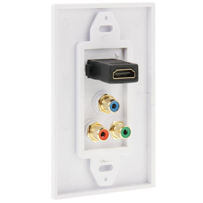 HDMI Female Plug + 3 RCA Female Plugs Wall Plate Panel - Consumer Electronics by buy2fix | Online Shopping UK | buy2fix