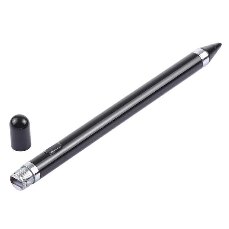 Short Universal Rechargeable Capacitive Touch Screen Stylus Pen with 2.3mm Superfine Metal Nib, For iPhone, iPad, Samsung, and Other Capacitive Touch Screen Smartphones or Tablet PC(Black) - Stylus Pen by buy2fix | Online Shopping UK | buy2fix