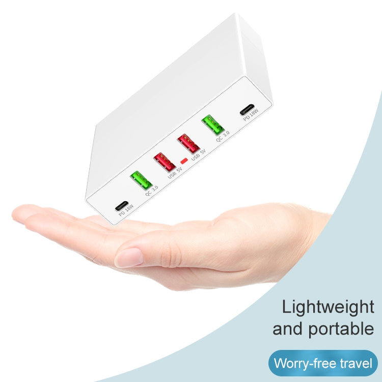 X5 6 In 1 Multi-function USB Quick Charging Station Smart Socket Holder Stand - Multifunction Charger by buy2fix | Online Shopping UK | buy2fix