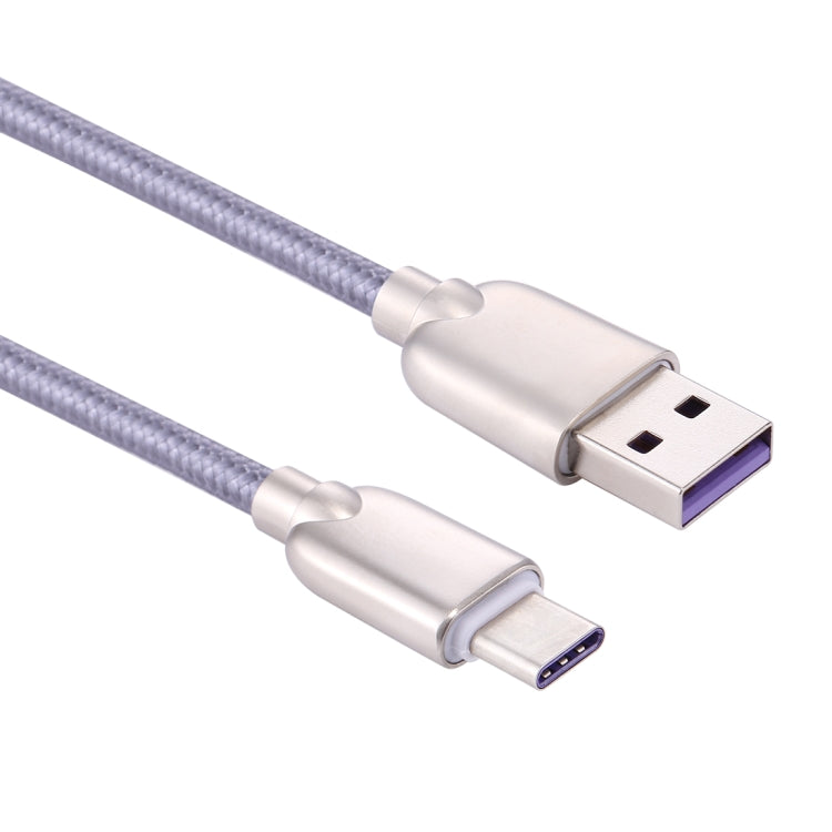 1m 5A Wires Woven USB-C / Type-C to USB 2.0 Data Sync Quick Charger Cable - USB-C & Type-C Cable by buy2fix | Online Shopping UK | buy2fix