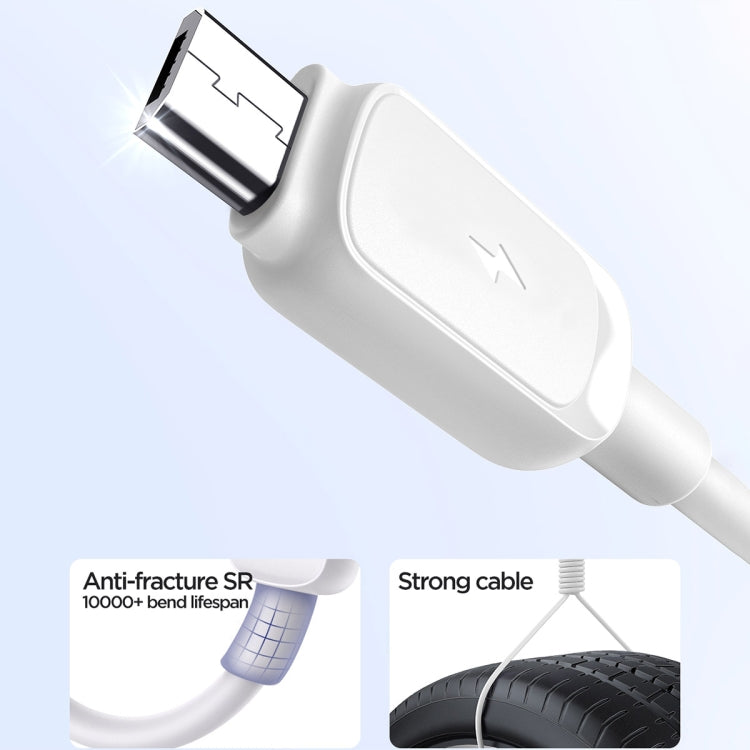 JOYROOM S-AM018A14 Multi-Color Series 2.4A USB to Micro USB Fast Charging Data Cable, Length:1.2m (White) -  by JOYROOM | Online Shopping UK | buy2fix