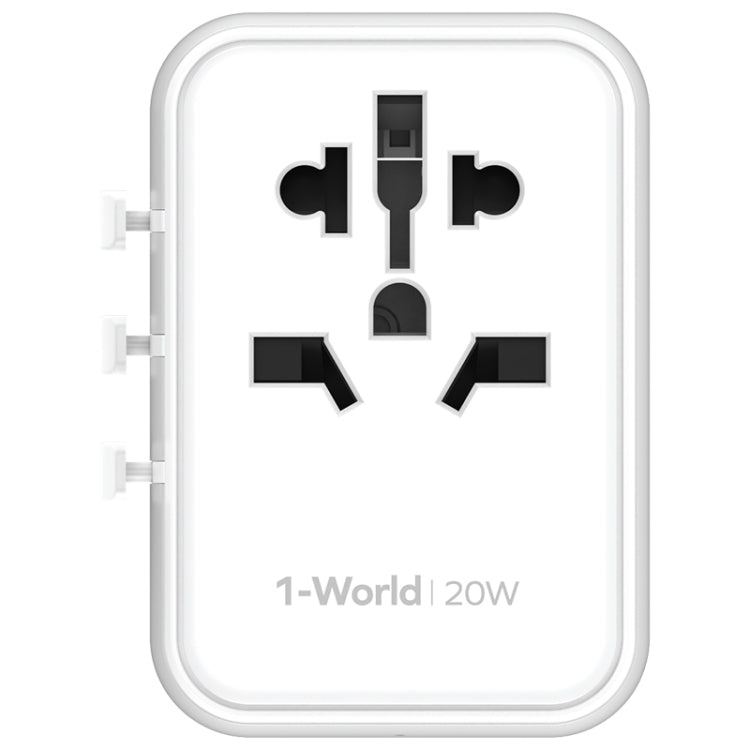 MOMAX UA11 1-World 20W PD Global Travel Fast Charger Power Adapter(White) - International Plug Adaptor by MOMAX | Online Shopping UK | buy2fix