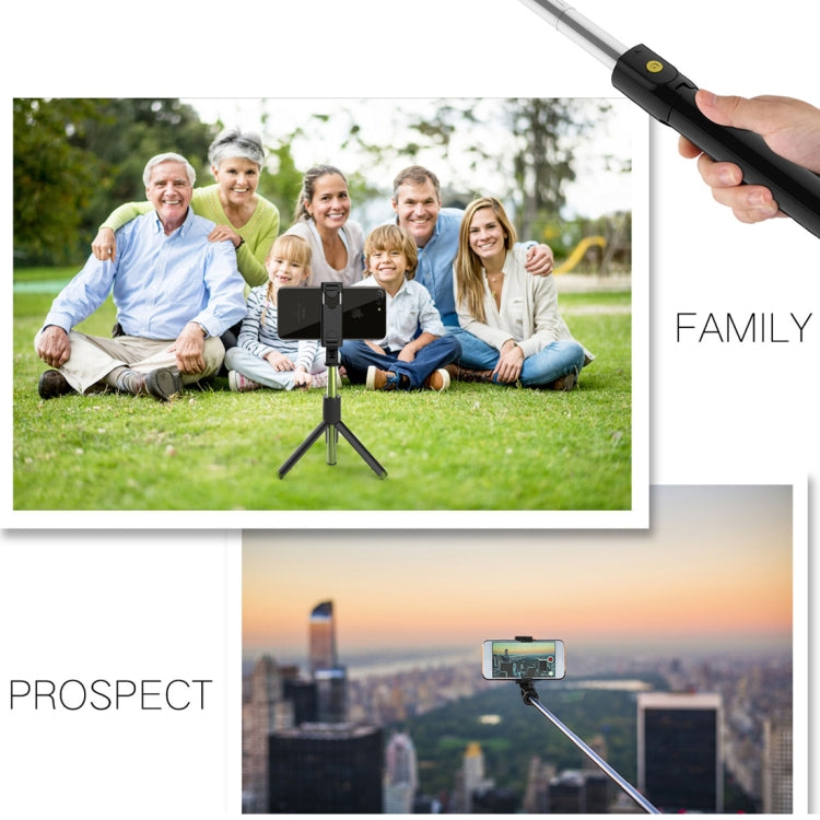 K07 Bluetooth 4.0 Mobile Phone Adjustable Bluetooth Selfie Stick Self-timer Pole Tripod (Black) - Consumer Electronics by buy2fix | Online Shopping UK | buy2fix