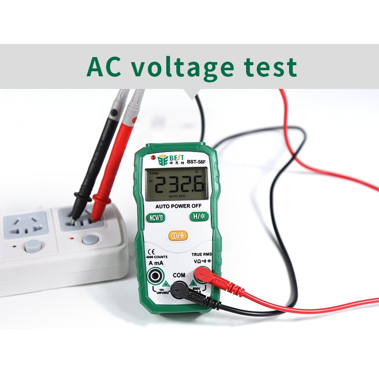 BEST BST-58F Full Automatic Range Multimeter Without Shift Intelligent Identification Digital Multimeter Household Mini Electrical Instrument - Consumer Electronics by BEST | Online Shopping UK | buy2fix