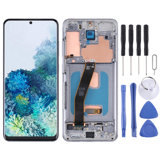 Original LCD Screen and Digitizer Full Assembly with Frame for Samsung Galaxy S20 5G SM-G981B(Silver) - LCD Screen by buy2fix | Online Shopping UK | buy2fix