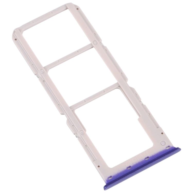 For OPPO A52 4G SIM Card Tray + SIM Card Tray + Micro SD Card Tray (Blue) - Card Socket by buy2fix | Online Shopping UK | buy2fix