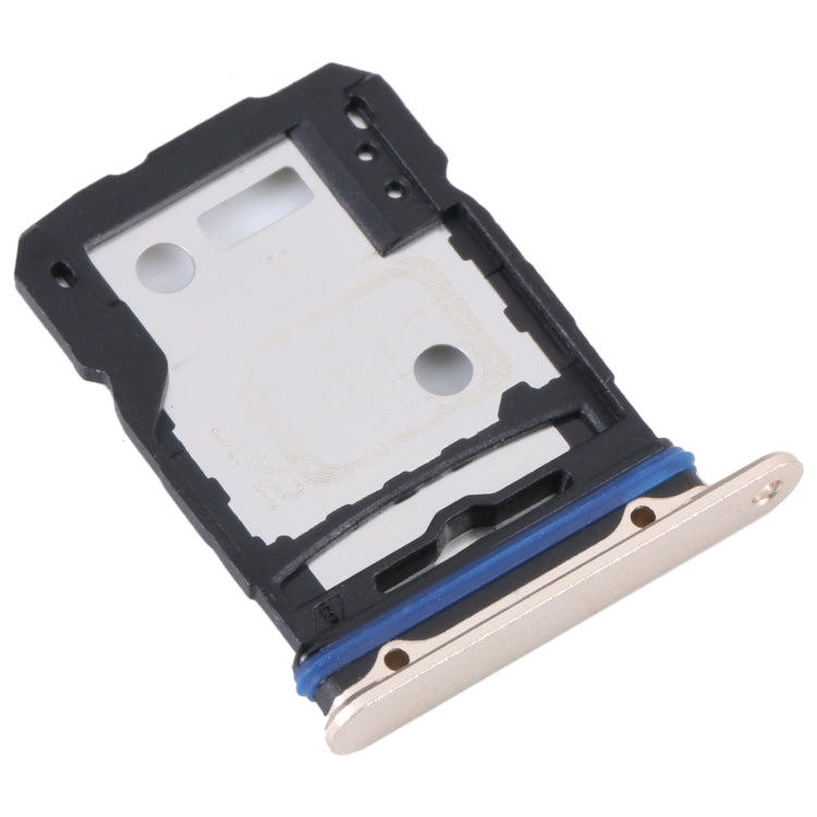 For vivo S15 SIM Card Tray + SIM Card Tray (Gold) - Card Socket by buy2fix | Online Shopping UK | buy2fix