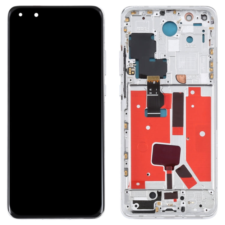 Original LCD Screen For Huawei P40 Pro Digitizer Full Assembly with Frame (Silver) - Repair & Spare Parts by buy2fix | Online Shopping UK | buy2fix