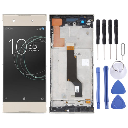 Original LCD Screen For Sony Xperia XA1 G3116 Digitizer Full Assembly with Frame(Gold) - Repair & Spare Parts by buy2fix | Online Shopping UK | buy2fix