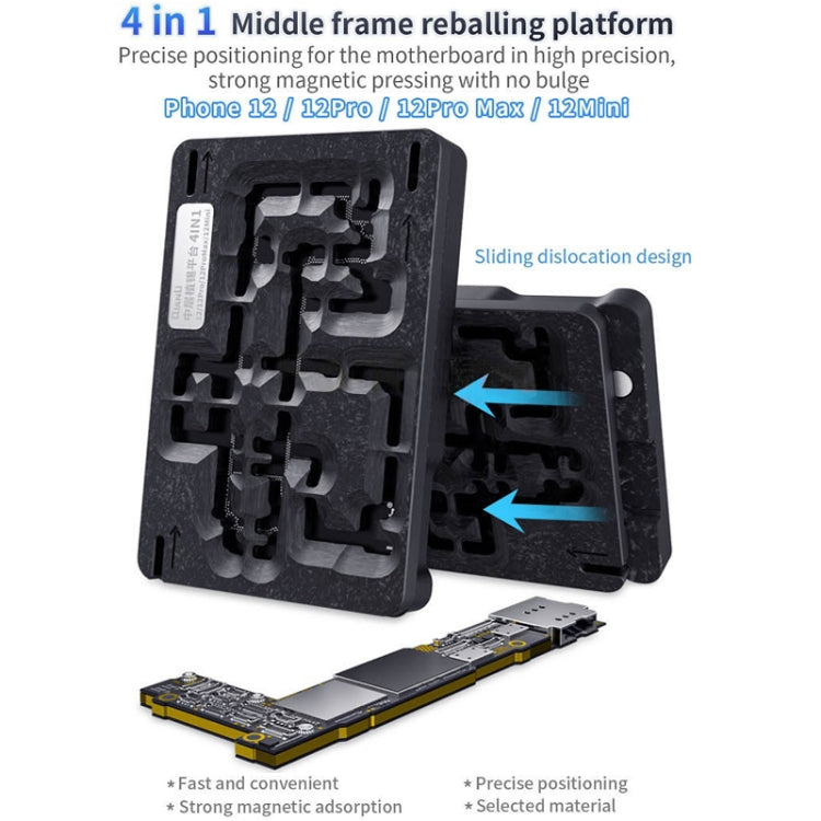 Qianli 4 in 1 Middle Frame Reballing Platform For iPhone 12 / 12 Pro / 12 Mini / 12 Pro Max - Repair Platform by QIANLI | Online Shopping UK | buy2fix