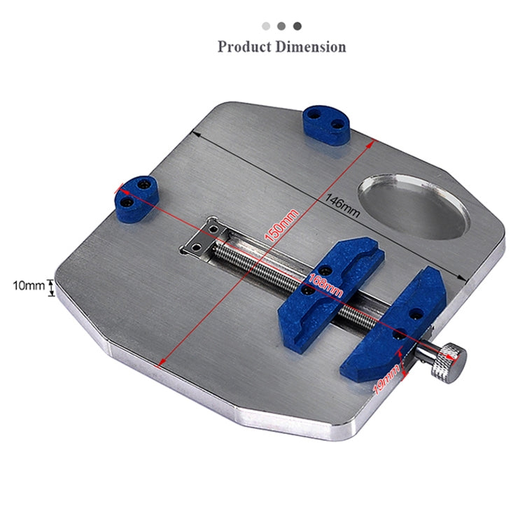 BEST BST-001L Aluminum Alloy Universal Motherboard PCB IC Chip Holder Fixture - Repair Fixture by BEST | Online Shopping UK | buy2fix