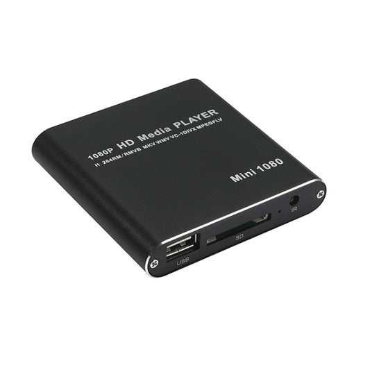 MINI 1080P Full HD Media USB HDD SD/MMC Card Player Box, EU Plug(Black) - Consumer Electronics by buy2fix | Online Shopping UK | buy2fix