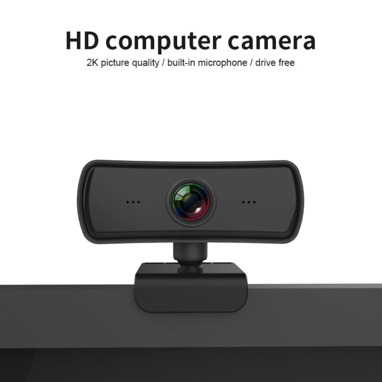 C3 400W Pixels 2K Resolution Auto Focus HD 1080P Webcam 360 Rotation For Live Broadcast Video Conference Work WebCamera With Mic USB Driver-free -  by buy2fix | Online Shopping UK | buy2fix