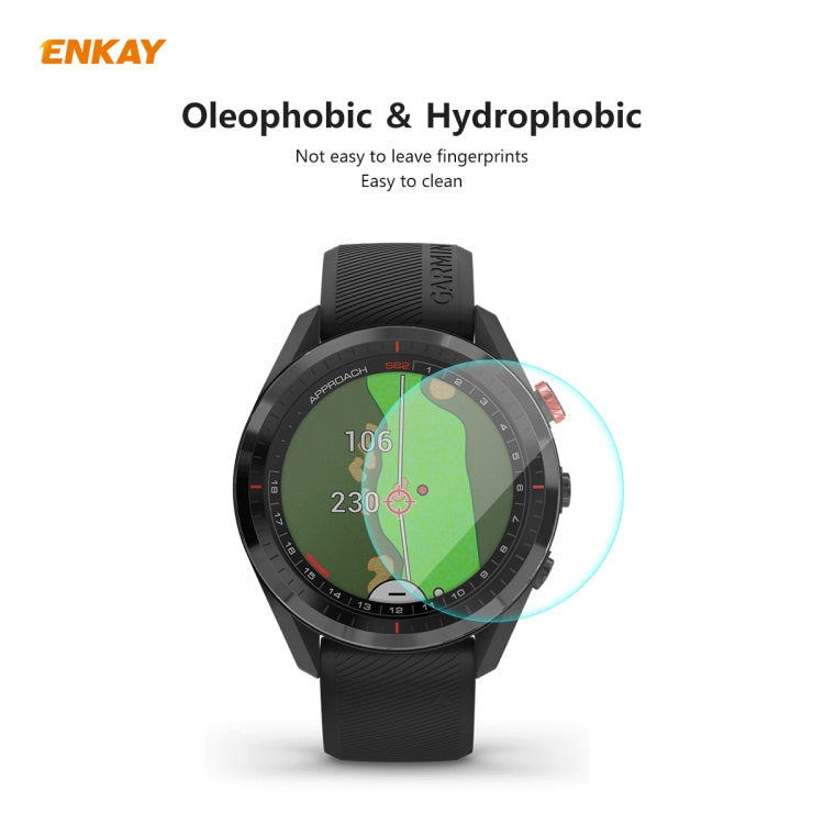 For Garmin Approach S62 ENKAY Hat-Prince 0.2mm 9H 2.15D Curved Edge Tempered Glass Screen Protector  Watch Film - Screen Protector by ENKAY | Online Shopping UK | buy2fix