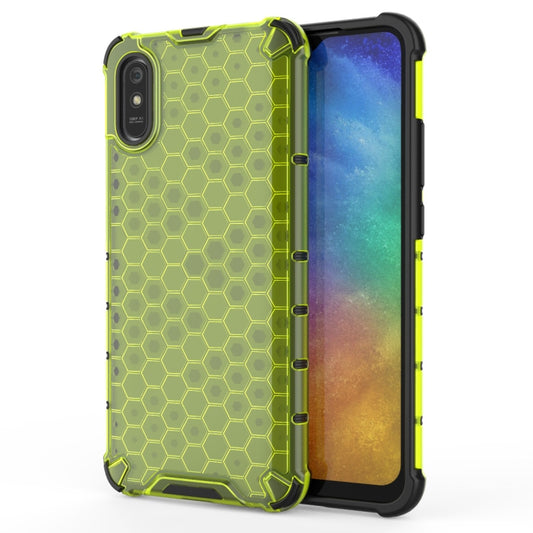 For Xiaomi Redmi 9A Shockproof Honeycomb PC + TPU Case(Green) - Xiaomi Accessories by buy2fix | Online Shopping UK | buy2fix