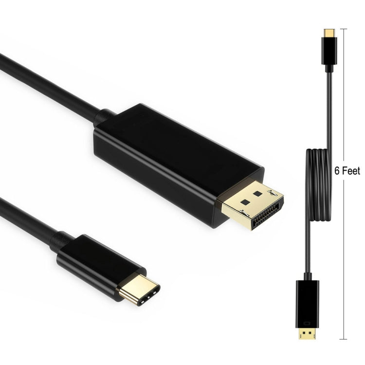 4K 60Hz Type-C to DP DisplayPort Connecting DP Adapter Cable, Cable Length: 1.8m - Computer & Networking by buy2fix | Online Shopping UK | buy2fix