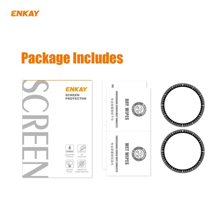 2 PCS For Amazfit GTR 2 ENKAY Hat-Prince 3D Full Screen Soft PC Edge + PMMA HD Screen Protector Film - Screen Protector by ENKAY | Online Shopping UK | buy2fix