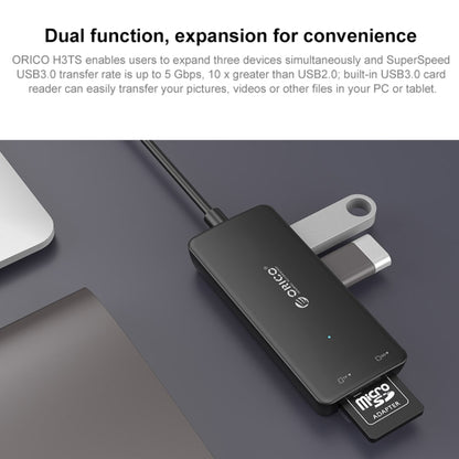 ORICO H3TS-U3 USB3.0 HUB with Card Reader - USB 3.0 HUB by ORICO | Online Shopping UK | buy2fix