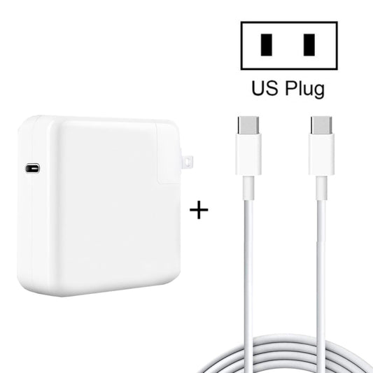 PD-96W 96W PD USB-C / Type-C Laptop Adapter + 2m 5A USB-C / Type-C to USB-C / Type-C Fast Charging Cable for MacBook Pro, Plug Size:US Plug - Cable & Adapter by buy2fix | Online Shopping UK | buy2fix