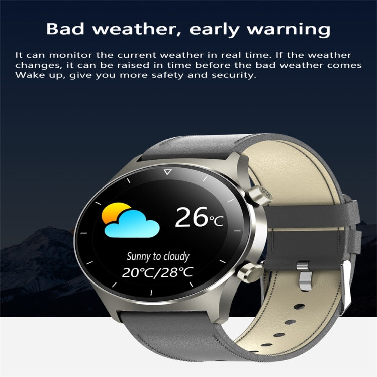 E13 1.28 inch IPS Color Screen Smart Watch, IP68 Waterproof, Silicone Watchband,Support Heart Rate Monitoring/Blood Pressure Monitoring/Blood Oxygen Monitoring/Sleep Monitoring(Silver) - Smart Wear by buy2fix | Online Shopping UK | buy2fix