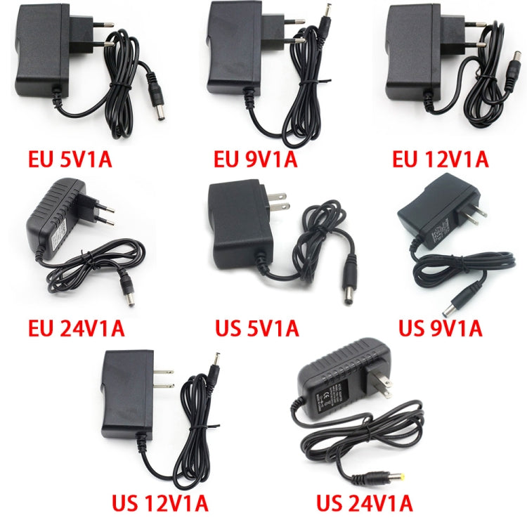 100-240V AC to DC Power Charger Adapter 5V 9V 12V 24V 1A 5.5mmx2.1mm (12V 1A EU Plug) - Power Supplies by buy2fix | Online Shopping UK | buy2fix