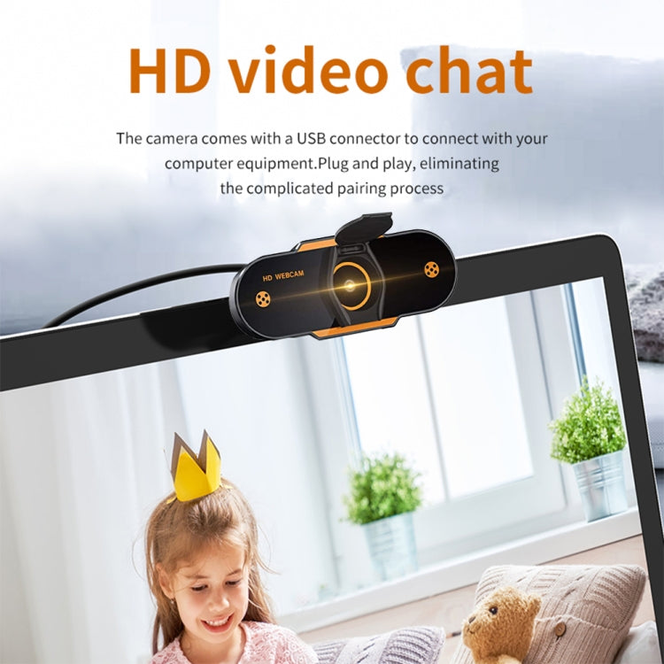 312 1080P HD USB 2.0 PC Desktop Camera Webcam with Mic, Cable Length: about 1.3m, Configuration:with Tripod - HD Camera by buy2fix | Online Shopping UK | buy2fix