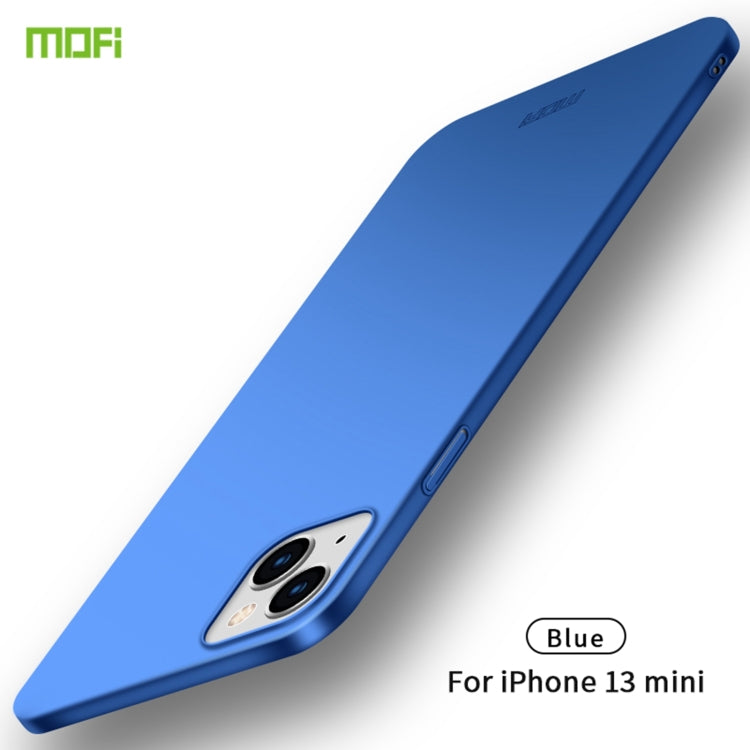 For iPhone 13 mini  MOFI Frosted PC Ultra-thin Hard Case(Blue) - Apple Accessories by MOFI | Online Shopping UK | buy2fix