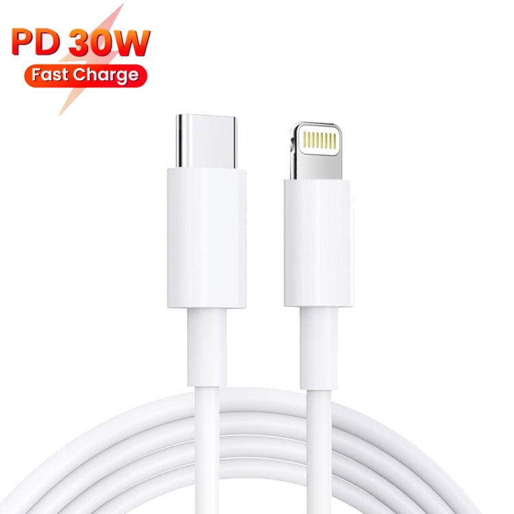 PD 35W Dual USB-C / Type-C Ports Charger with 1m Type-C to 8 Pin Data Cable, EU Plug - Apple Accessories by buy2fix | Online Shopping UK | buy2fix