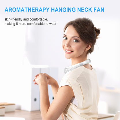 Aromatherapy Leafless Cooling Hanging Neck Fan Mini USB Portable Fan(White) - Consumer Electronics by buy2fix | Online Shopping UK | buy2fix