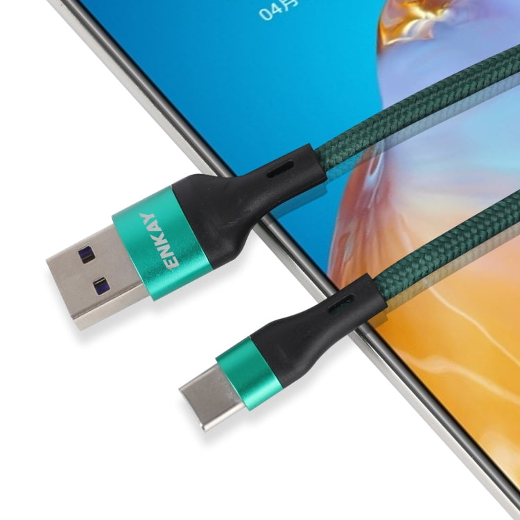 ENKAY ENK-CB119 1m USB 3.0 to USB-C / Type-C 5A Super Fast Charging Sync Data Cable(Black) - USB-C & Type-C Cable by ENKAY | Online Shopping UK | buy2fix