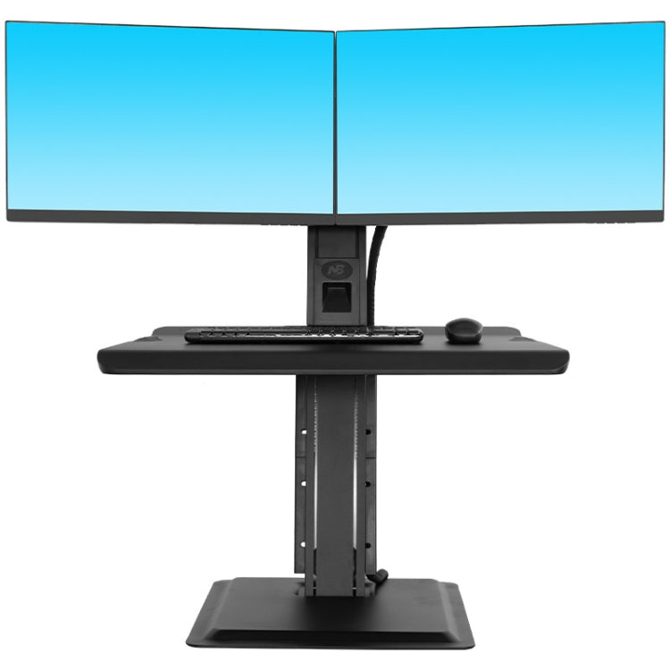 NORTH BAYOU NB L100 Sit-Stand Workstation Desk Table Clamp Dual LCD Monitor Mount For 22-27 inch - Consumer Electronics by buy2fix | Online Shopping UK | buy2fix