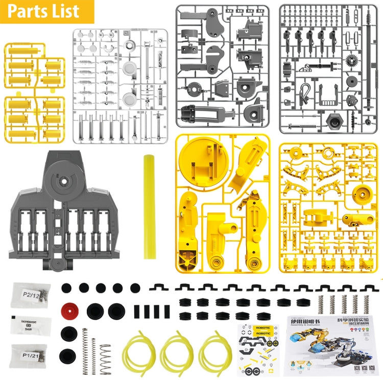 MoFun 102 Hydraulic Robot Arm 3 in 1 Science and Education Assembled Toys(Yellow) - DIY Developmental Toys by MoFun | Online Shopping UK | buy2fix