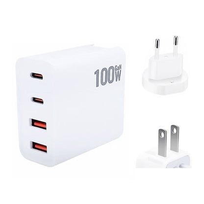 GaN 100W Dual USB+Dual USB-C/Type-C Multi Port Charger with  1.8m Type-C to MagSafe 1 / L Header Data Cable US / EU Plug - Cable & Adapter by buy2fix | Online Shopping UK | buy2fix