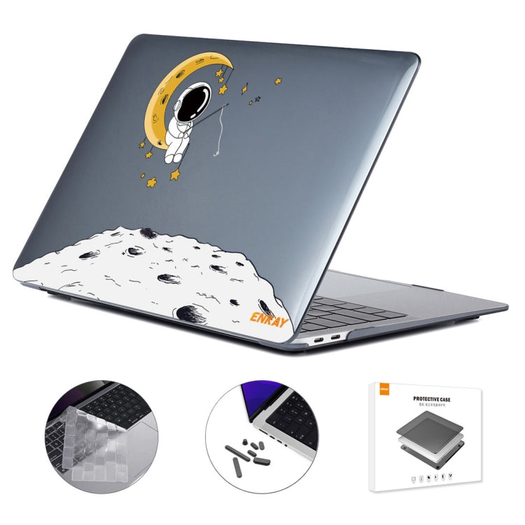 For MacBook Air 13.6 A2681 ENKAY Hat-Prince 3 in 1 Spaceman Pattern Laotop Protective Crystal Case with TPU Keyboard Film / Anti-dust Plugs, Version:US(Spaceman No.3) - MacBook Air Cases by ENKAY | Online Shopping UK | buy2fix