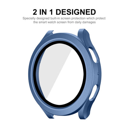 For Samsung Galaxy Watch4/5 40mm ENKAY Hat-Prince Waterproof Full Coverage PC Frame + 9H Tempered Glass Case(Matte Silver) - Watch Cases by ENKAY | Online Shopping UK | buy2fix