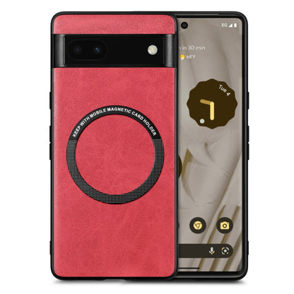 For Google Pixel 6A Solid Color Leather Phone Case(Red) - Google Cases by buy2fix | Online Shopping UK | buy2fix
